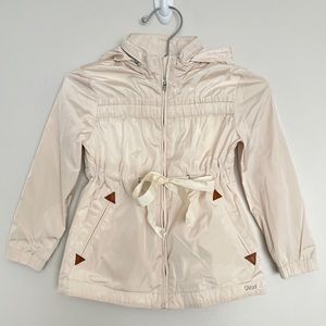 Chloe Girls Hooded Jacket Cream Size 4